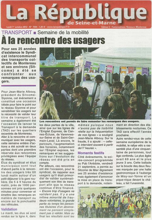 Article de presse la republique rallye 2012